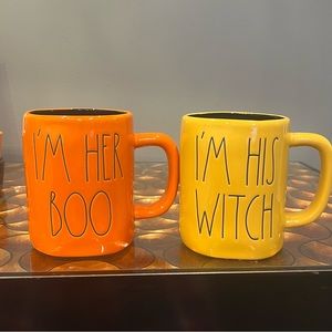 Rae Dunn IM HIS WITCH & IM HER BOO Mugs